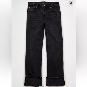 American Eagle Stovepipe Black Sz 4 Jeans regular length NWOT
